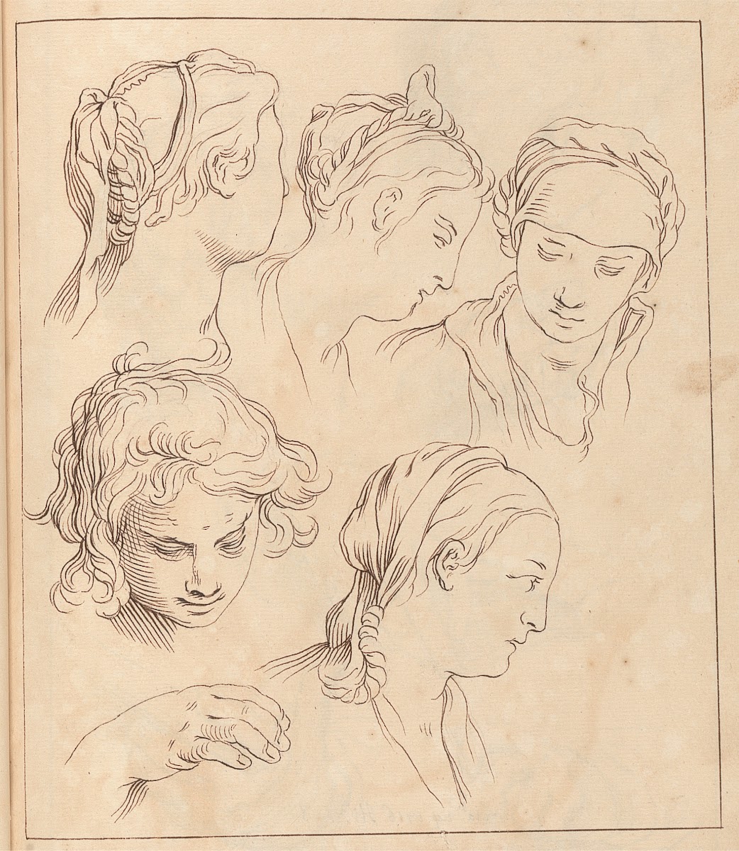 Sketches of Various Female Heads 1716