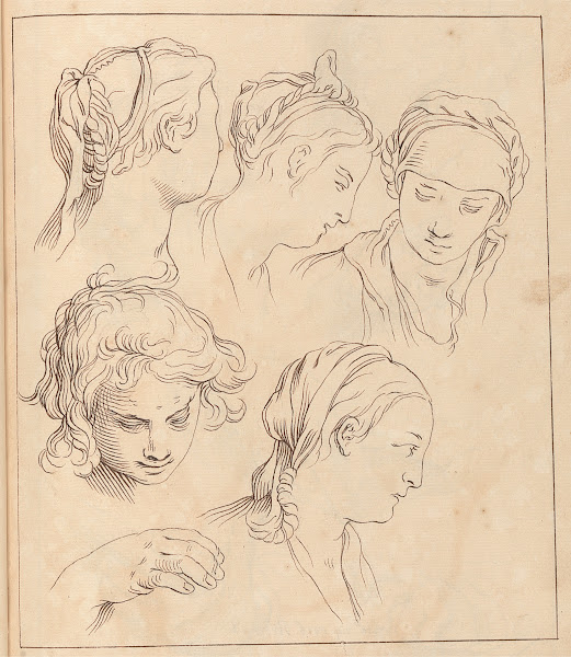 Sketches of Various Female Heads 1716