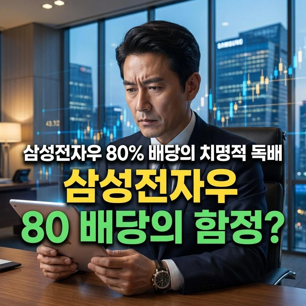 삼성전자우, 80% 배당 수익률의 달콤한 유혹 뒤에 숨겨진 '계좌 반토막' 리스크의 실체