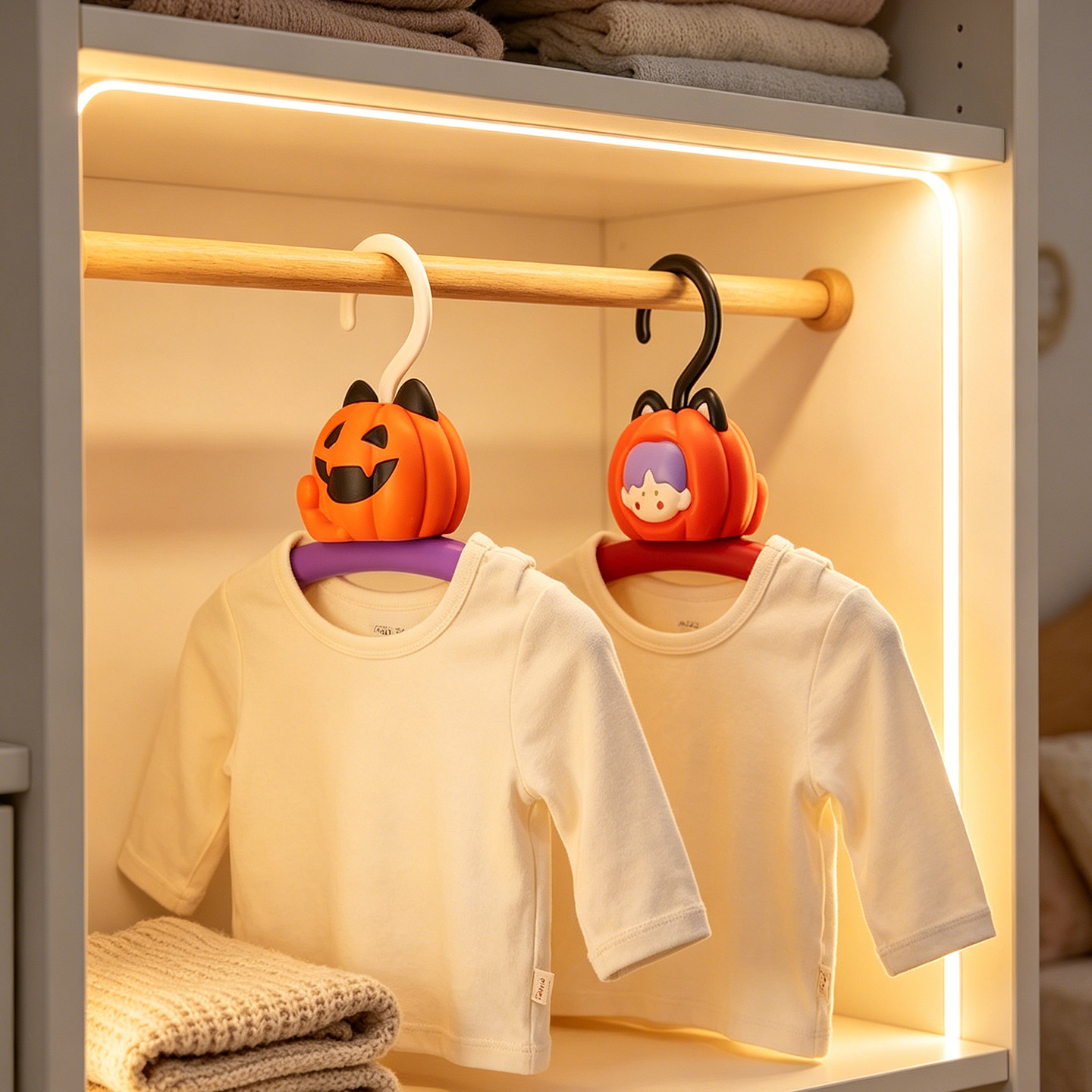 Plastic hanger with Halloween design
