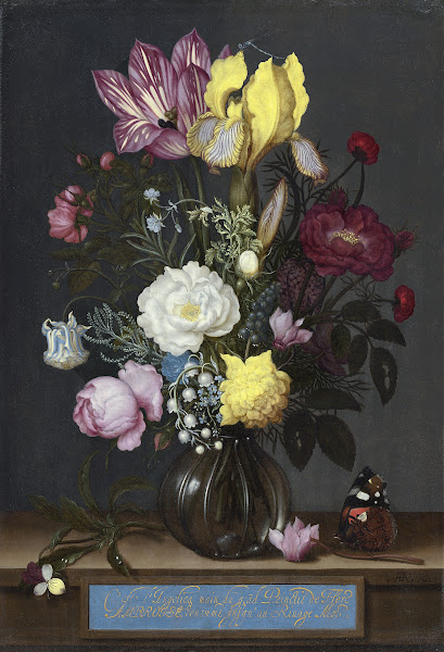 Bouquet of Flowers in a Glass Vase 1621