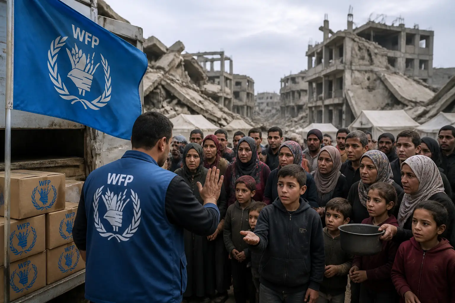 Editorial image for World Food Programme halts aid for half a million Palestinians in Gaza due to funding cuts