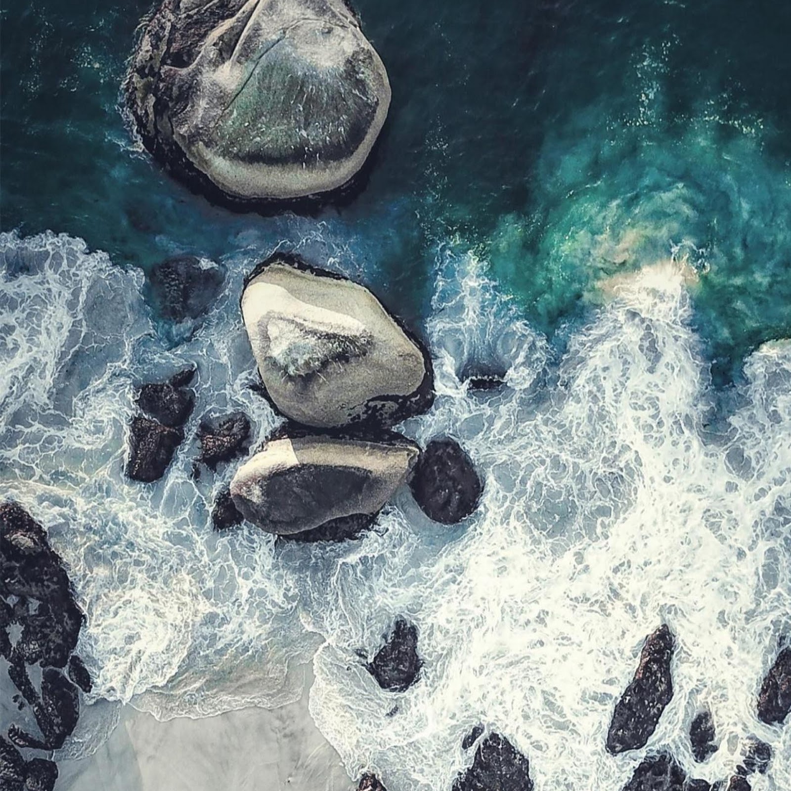 Download Aerial View Of Rocky Coastline Full HD iPhone