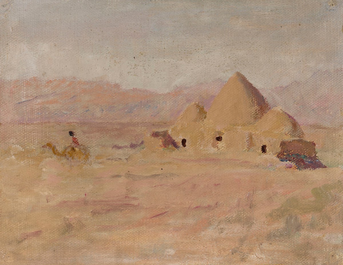 Monument on the Kyrgyz tomb in the steppe From the journey to Turkestan 1912
