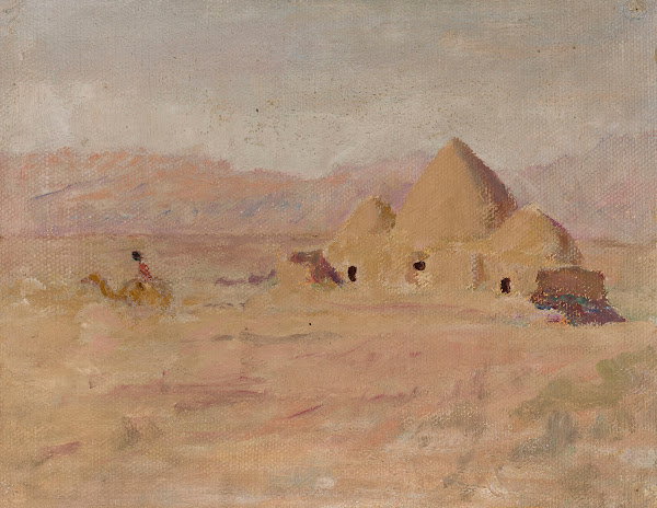 Monument on the Kyrgyz tomb in the steppe From the journey to Turkestan 1912