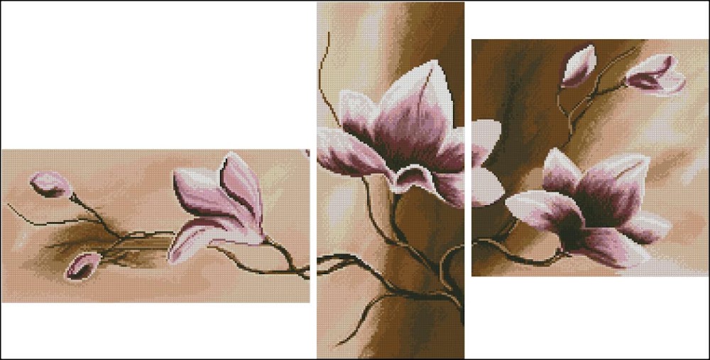 CMP 340043 Triptych Magnolia