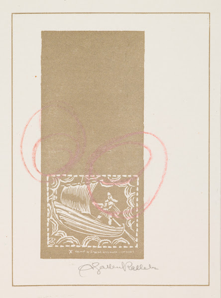 Koru Kalevala The Illustrated Kalevala Poem L vignette with Väinämöinens departu