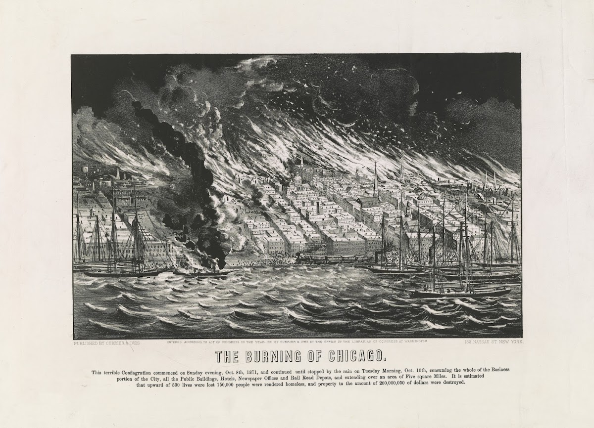 The burning of Chicago 1871