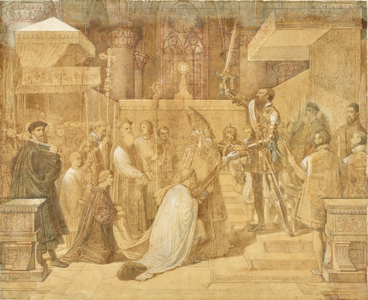 The Duke of Alba Receiving the Popes Blessing in the Cathedral of Sainte Gudule