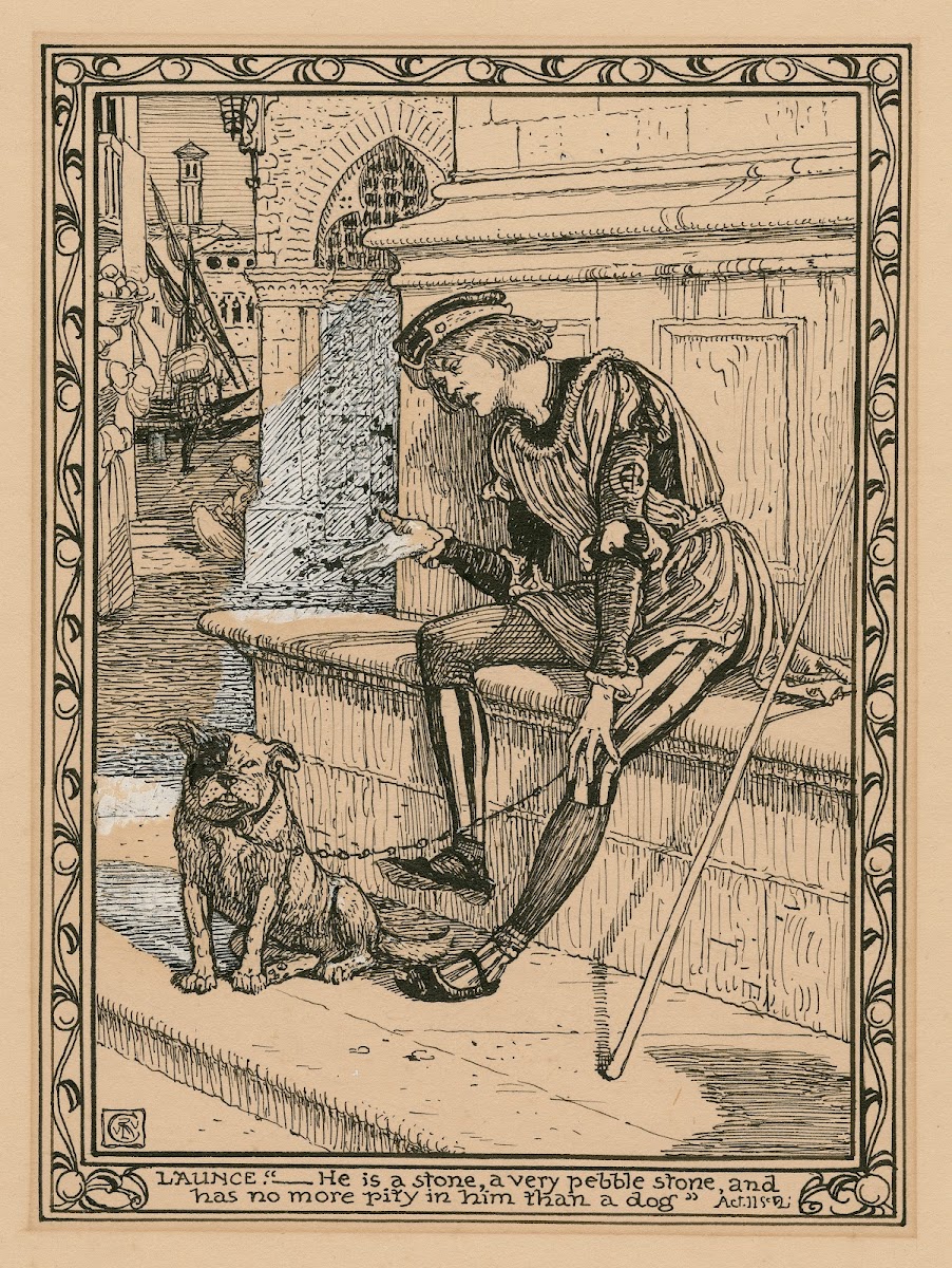 Launce He is a stone a very pebble stone and has no more pity in him than a dog