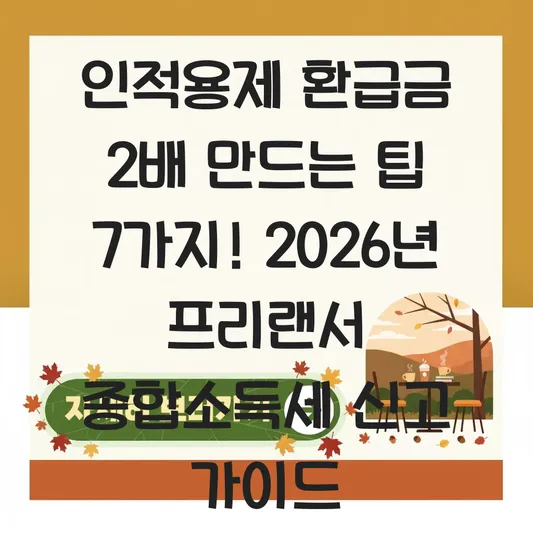 프리랜서 강사·작가 등 인적용역 사업소득자의 5월 종합소득세 신고 시 인적공제 환급금 극대화 팁 대표 이미지