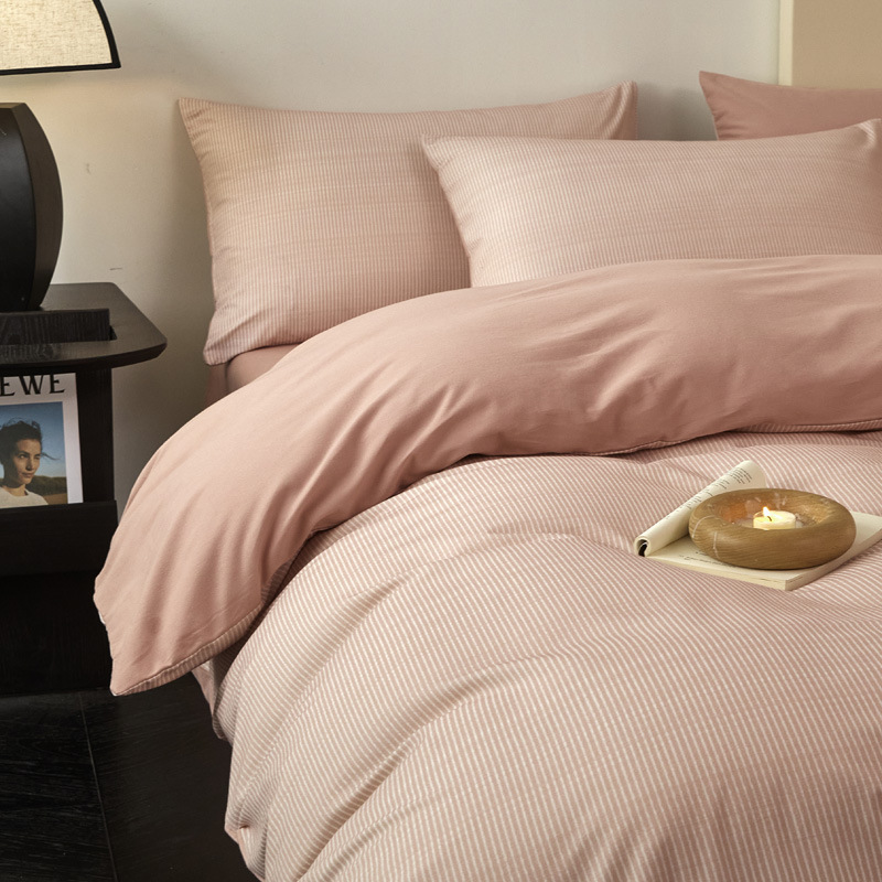 Warm Cotton Bedding Set with Brushed Surface