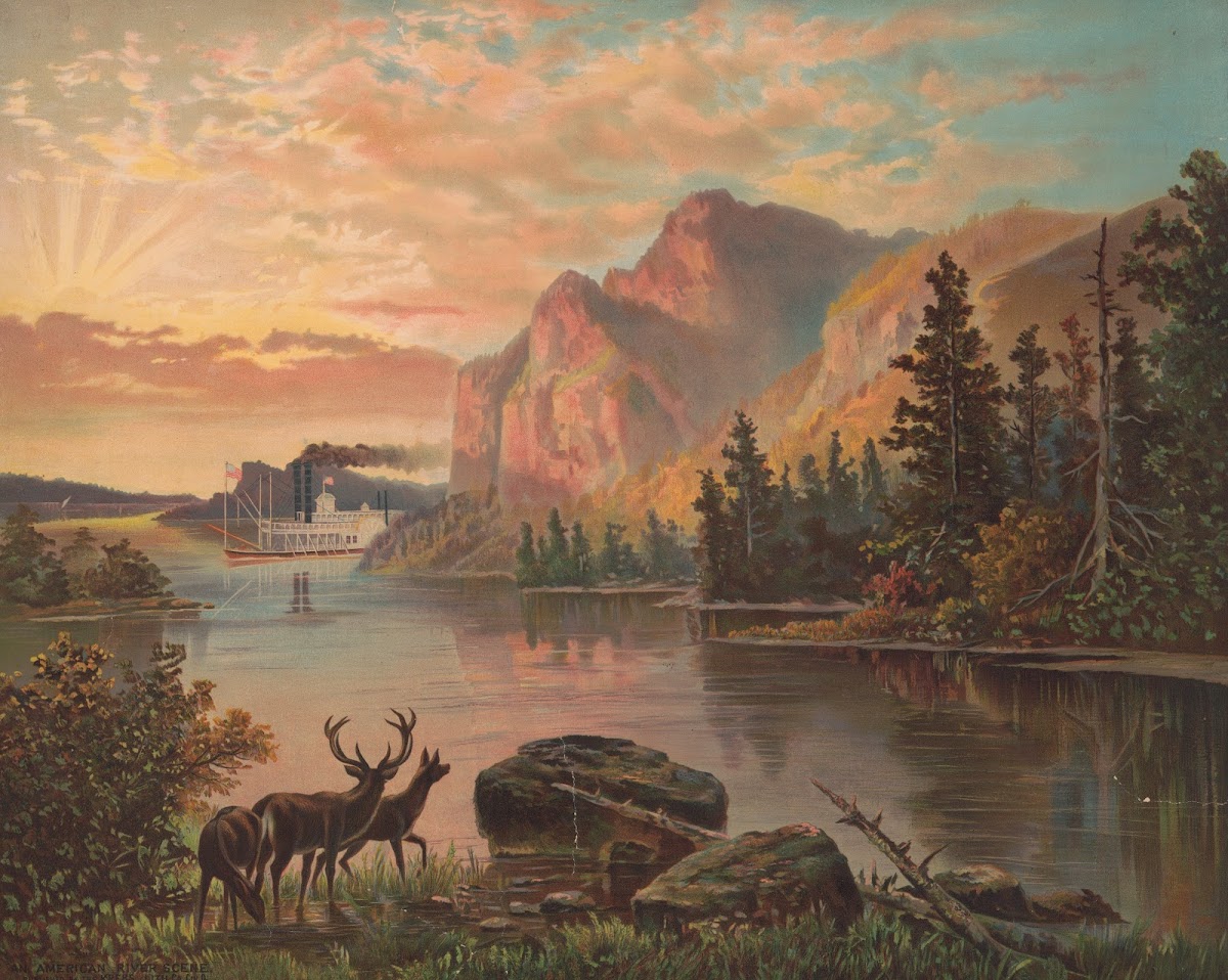An American river scene 1880