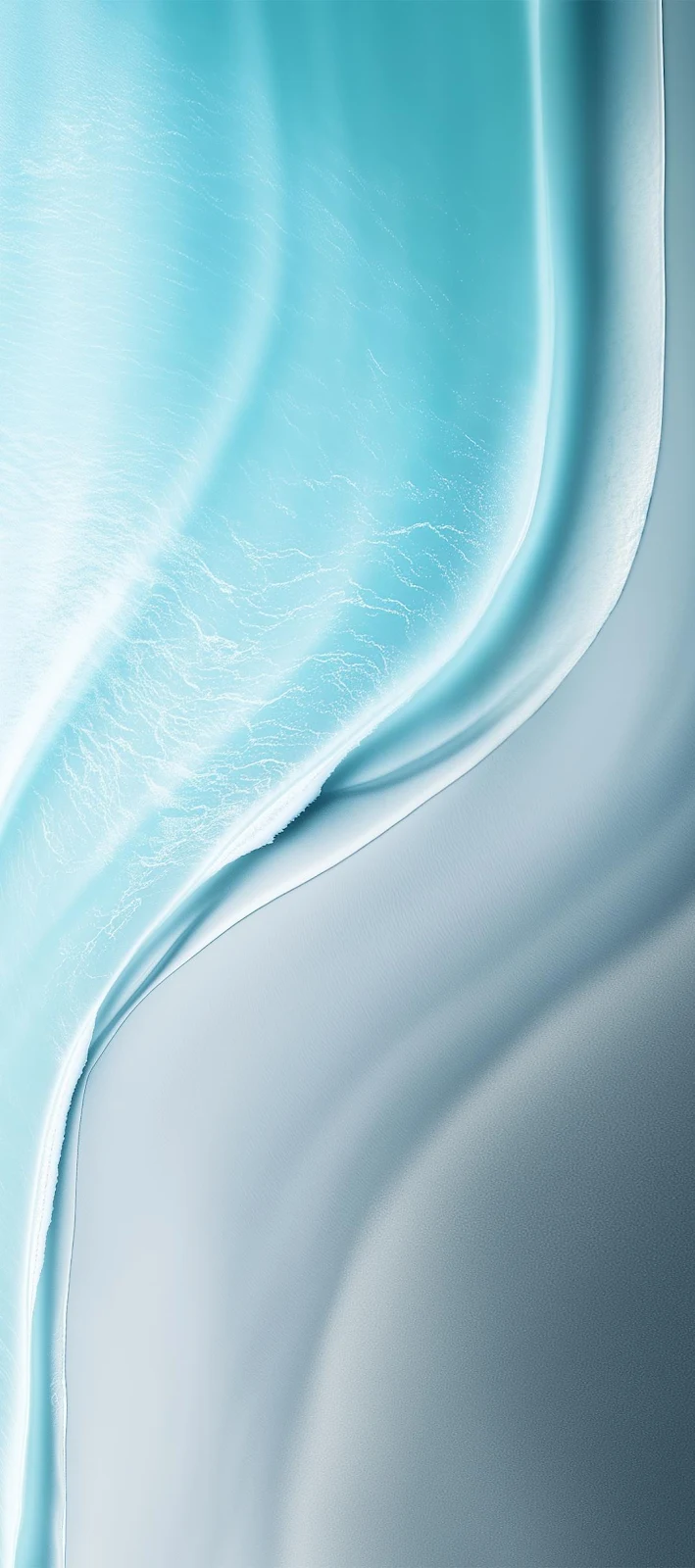 Serene Aqua Wave Abstract - Abstract Digital Art Full HD iPhone Wallpaper (1080x2436)