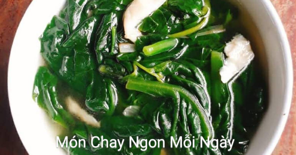 Canh rau mồng tơi chay