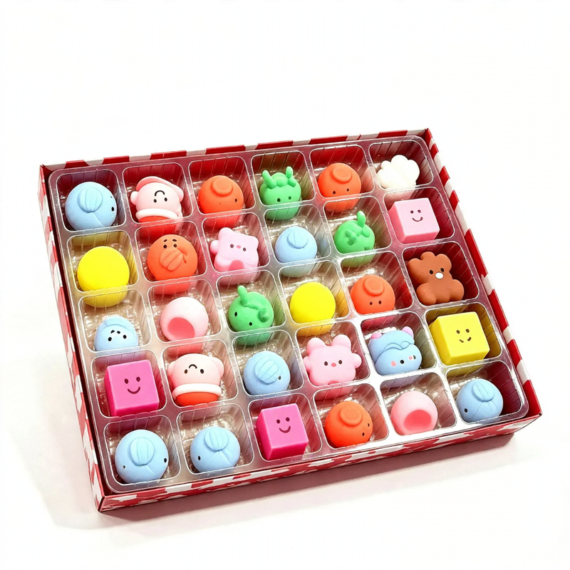 Weihnachts-Adventskalender mit TPR-Spielzeug