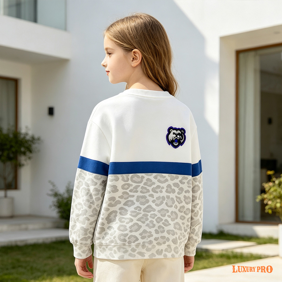 AOP YF Kids French Terry Crew Neck Sweatshirt