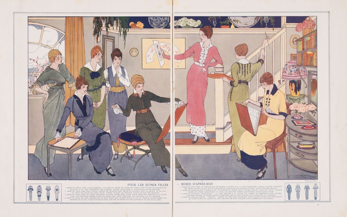 Fémina La Mode en Couleurs Pour les jeunes filles Robes d après mid 1914