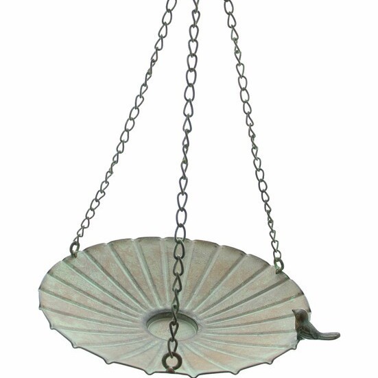 Iron bird feeding station, vintage design