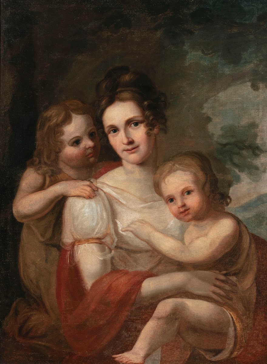 Wifes portrait with daughters