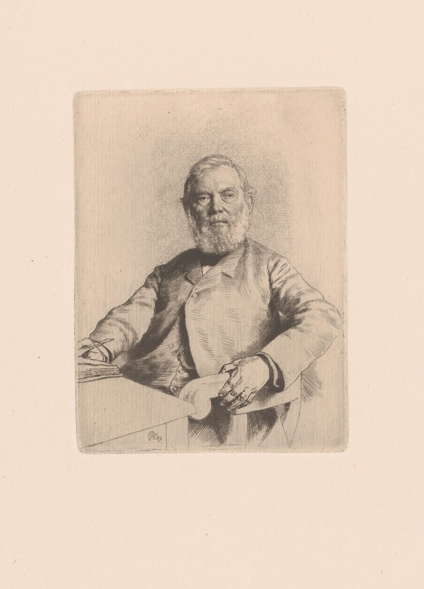 Portrait of Mathieu Grandjean seated in a chair 1889