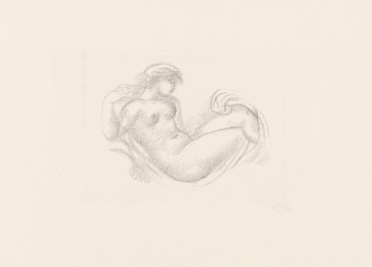 Femme en berceau bras droit levé 1925