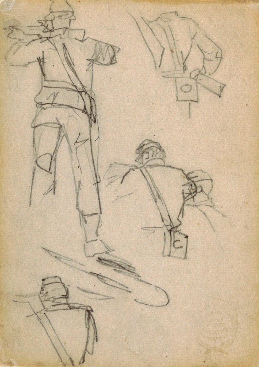 Study of Soldiers Taking Aim 1862
