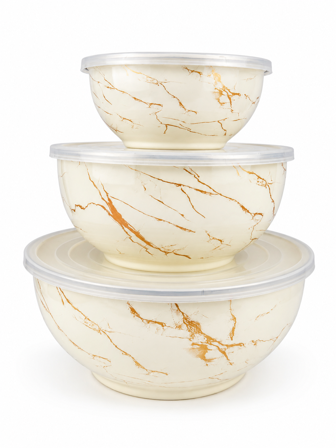 Recipiente En Peltre Con Tapa Plastica X3 Pcs 16/22/26-1000/2600/4800Ml
