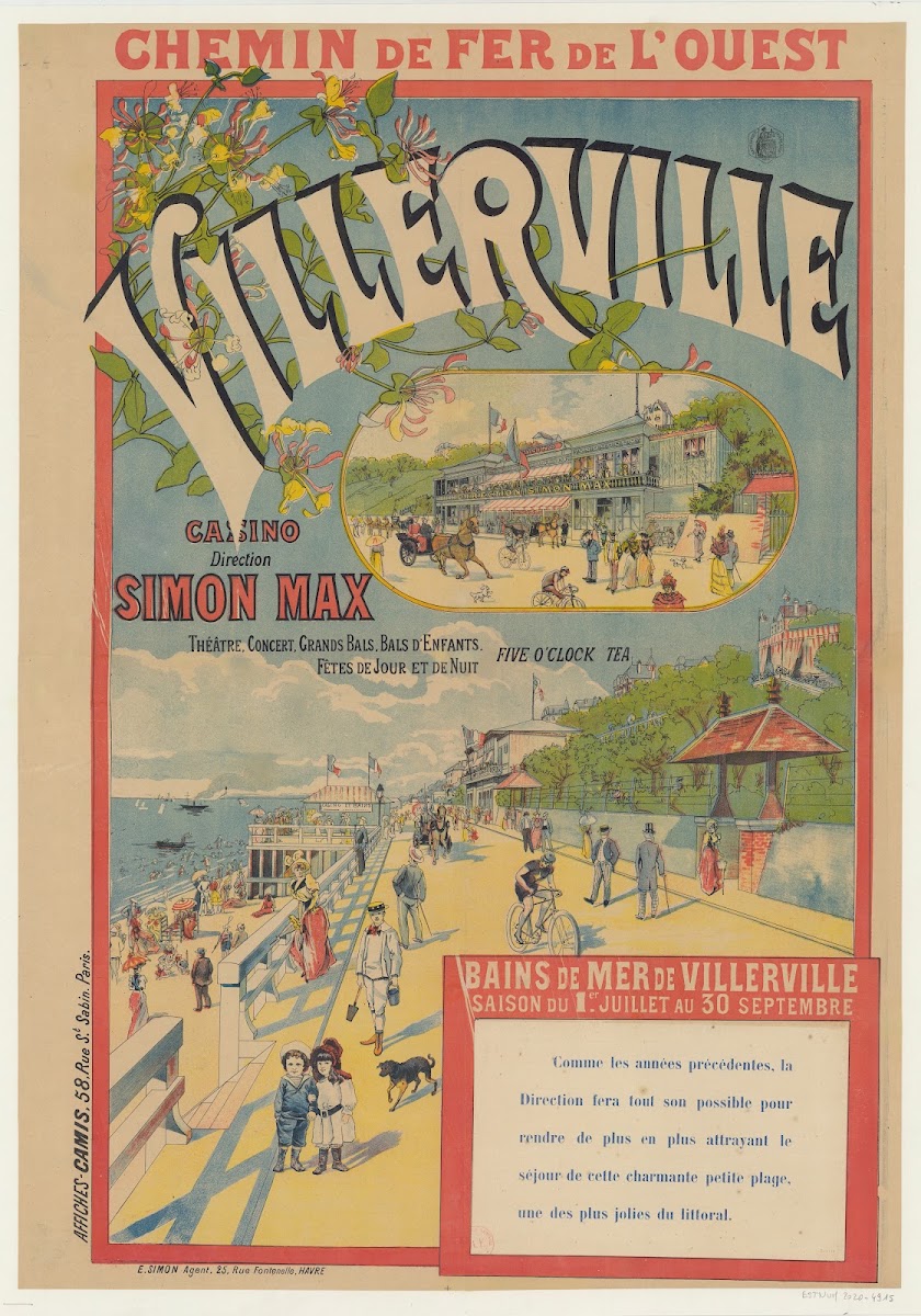 Chemin de Fer de lOuest Villerville casino direction Simon Max 1890
