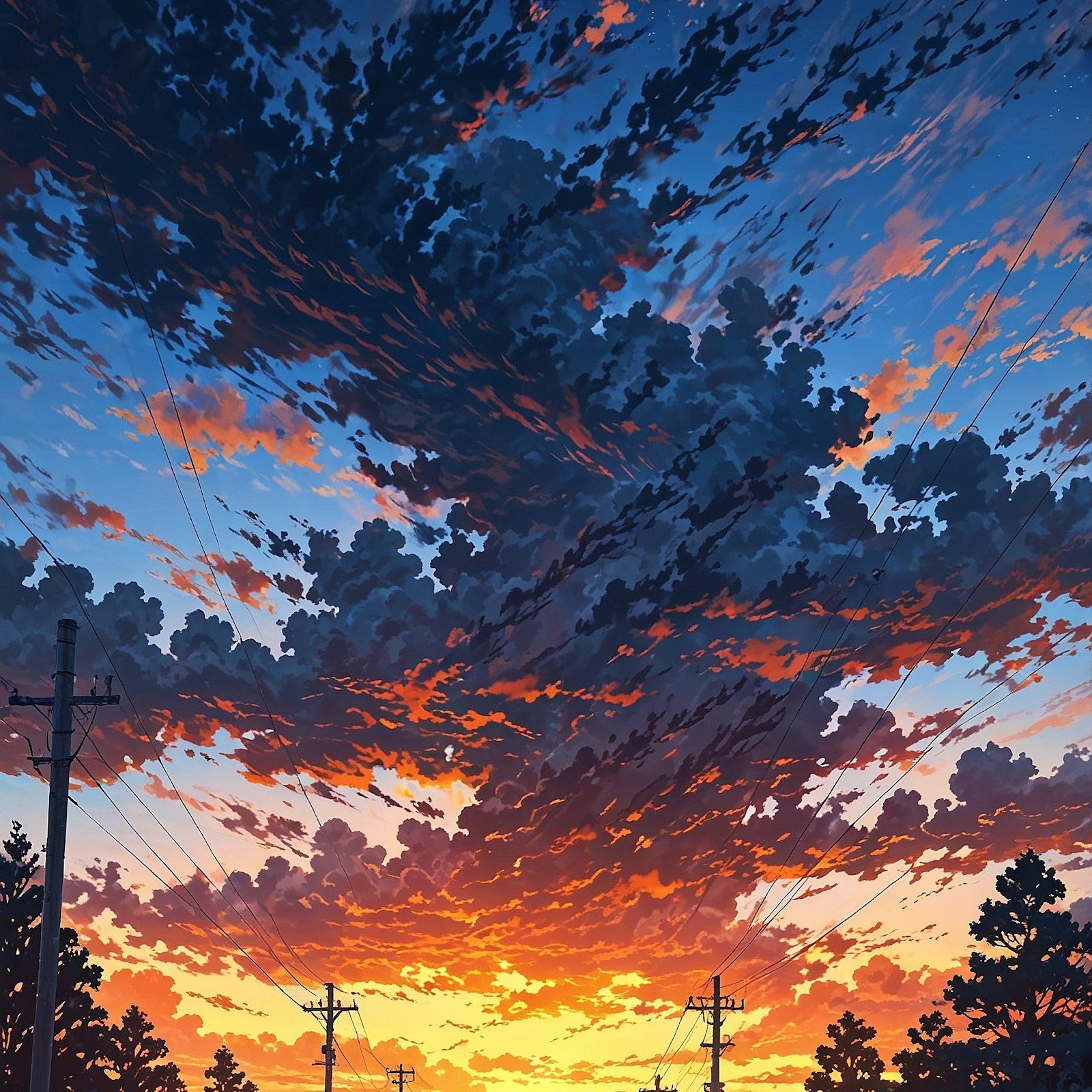 Download Sunset Over Railroad Tracks 2K iPhone