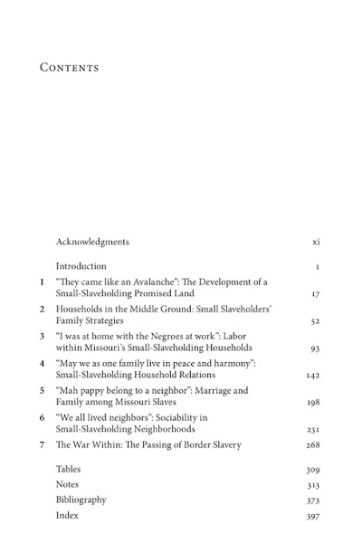 On Slavery's Border- Missouri's Small Slaveholding Households, 1815-1865