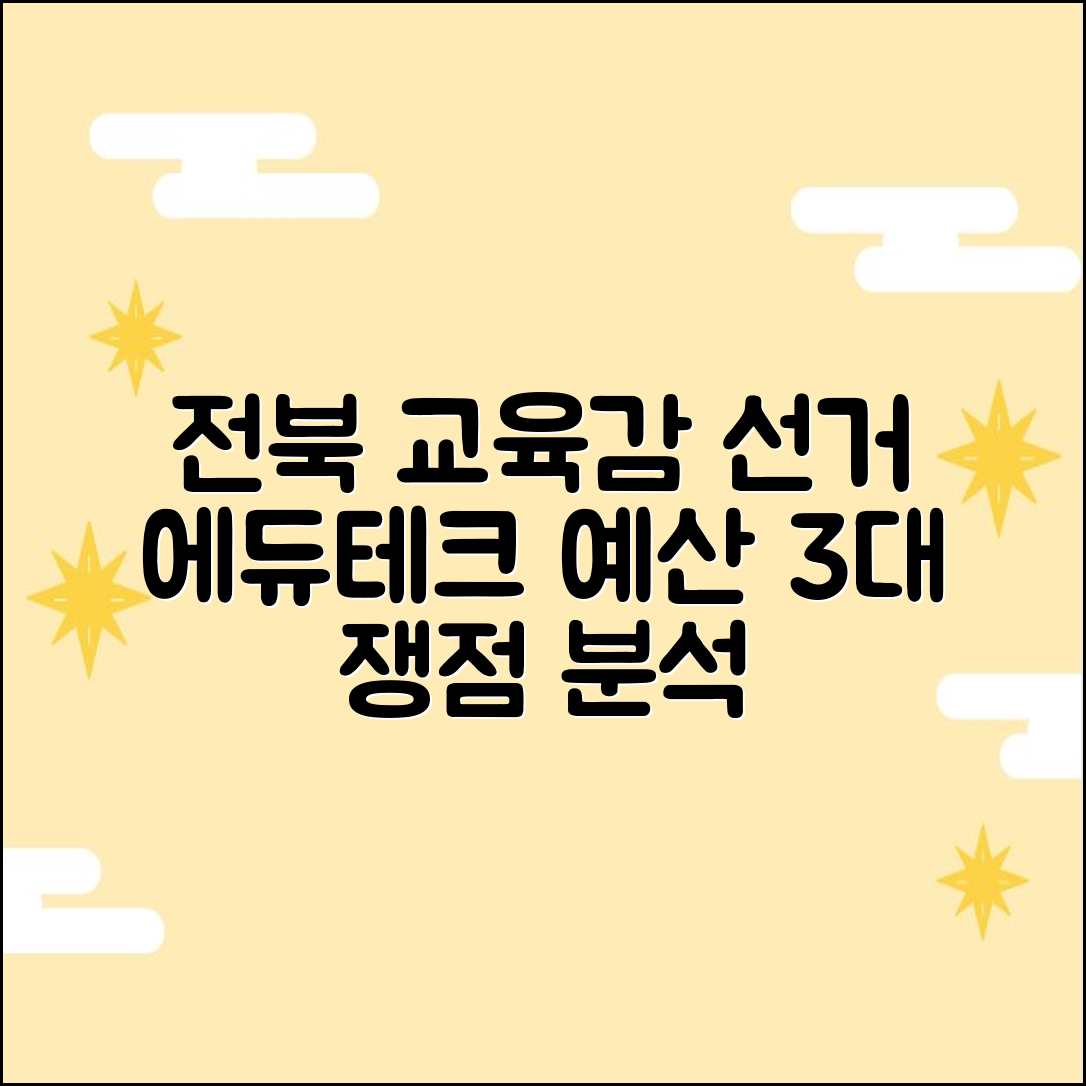 전북] 교육감 선거: 에듀테크 예산 논쟁 3대 쟁점