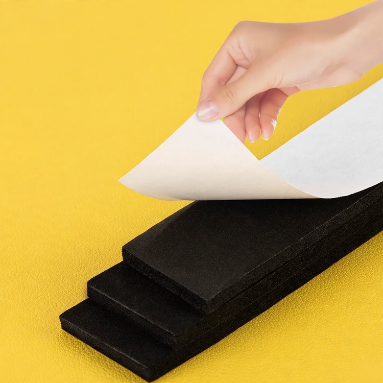 Self-adhesive sealing tape for door gaps