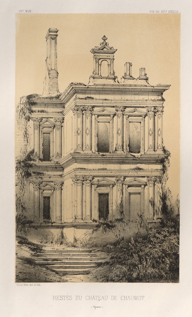 Restes Du Chateau De Chaumot Yonne 1860