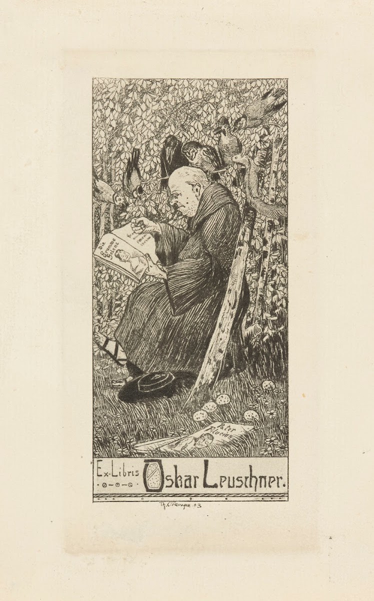 Bookplate of Oskar Leuschner 1903