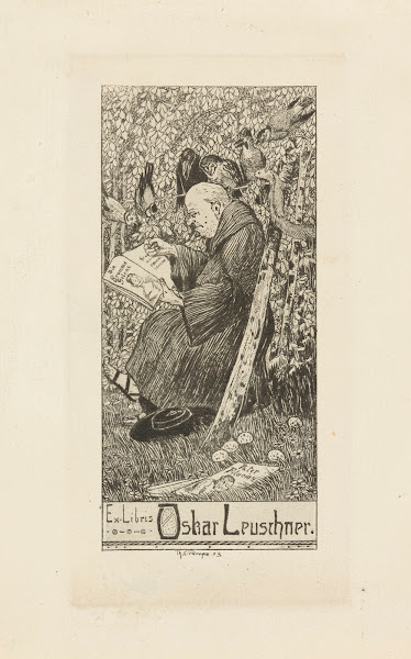 Bookplate of Oskar Leuschner 1903