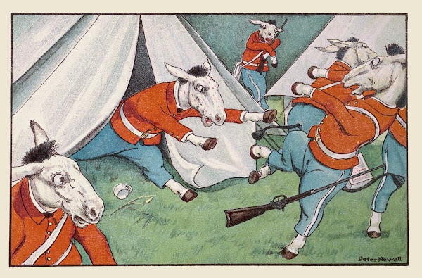 A mule broke out with chicken pox  broke out his tent you see 1904