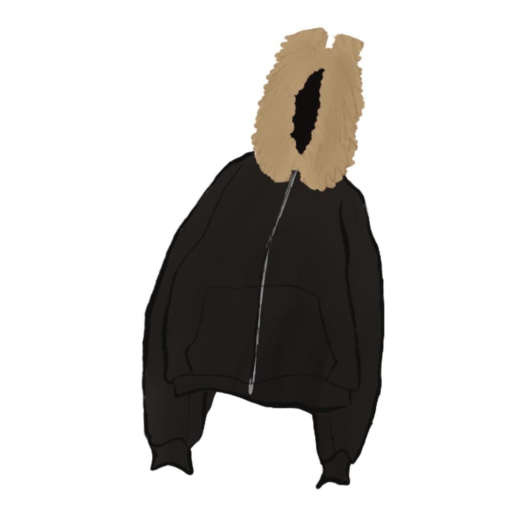 Yeezy Zip Up Fur Hoodie product image