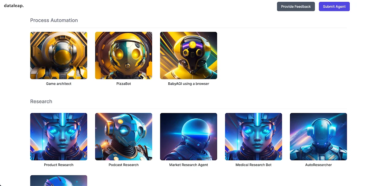 Captura de Directory of AI Agents