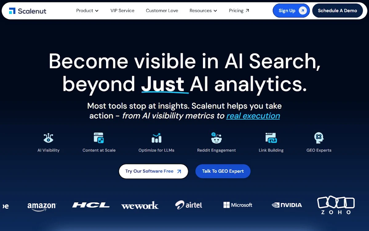 Captura de Scalenut: AI powered SEO and Content Marketing Platform