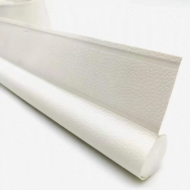 Door bottom seal with leather look