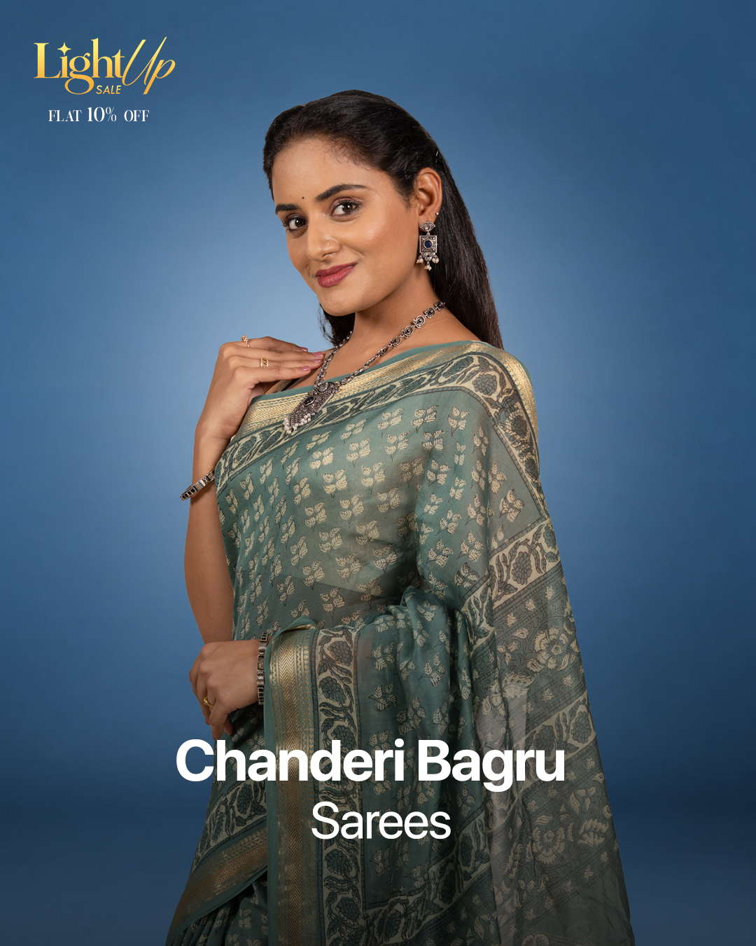 Chanderi Bagru Sarees