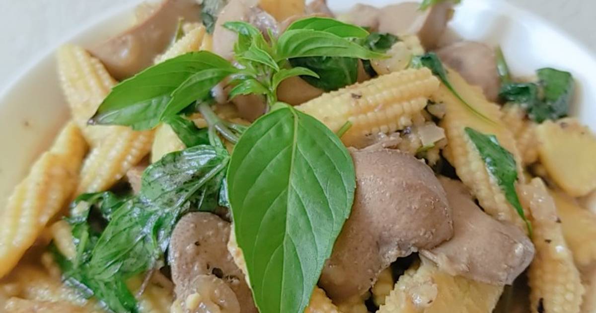 Cật heo xào bắp non