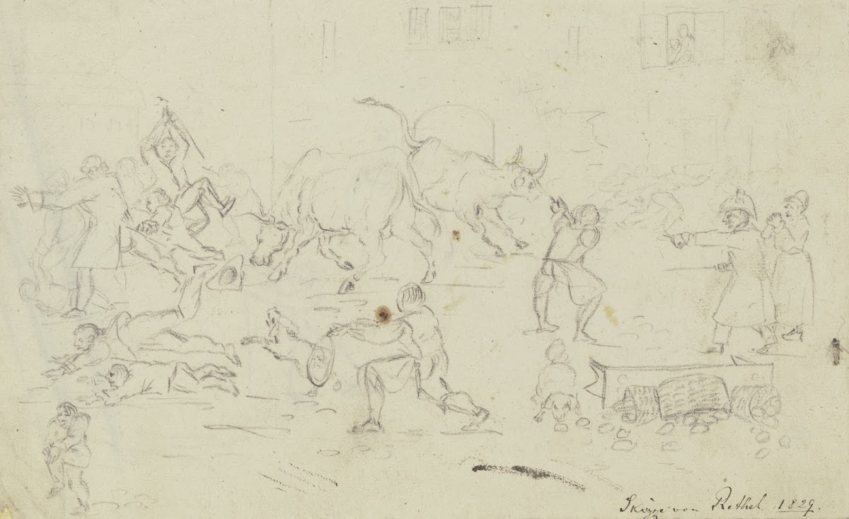 Capturing two oxen 1829