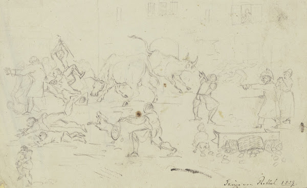 Capturing two oxen 1829