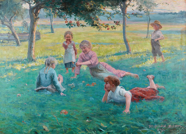 Children Laying in the Grass 1890