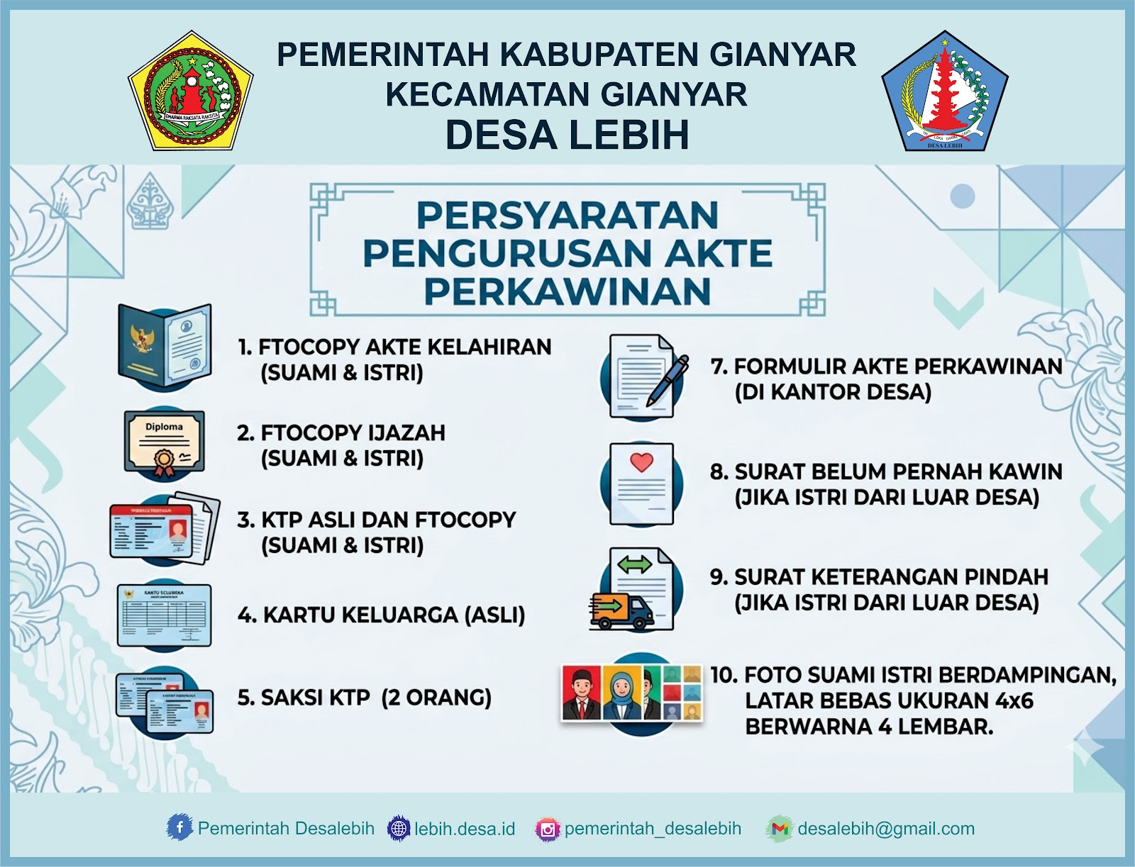 Administrasi Permohonan Akta Perkawinan