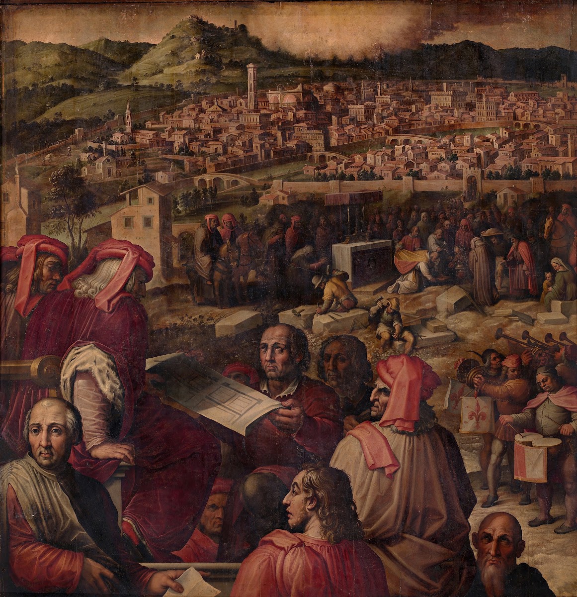 Arnolfo shows the plan to enlarge Florence 1563   1565