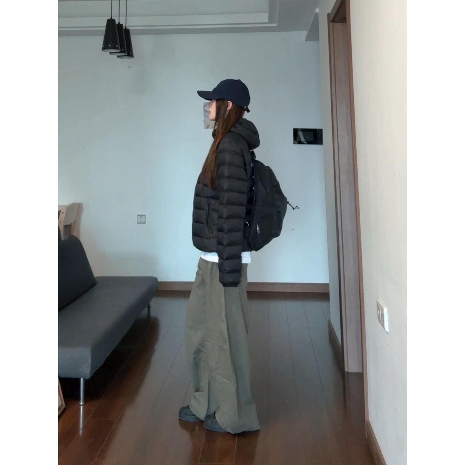 Lightweight down jacket with quilted pattern, Unisex