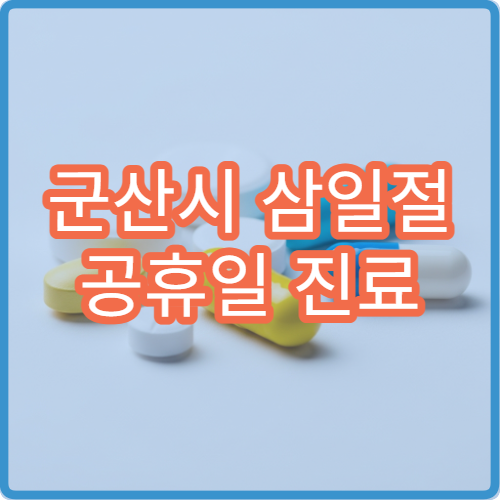 군산시 삼일절 공휴일 진료 병원 어디? 대체공휴일 포함 연휴 응급실 운영 시간 안내
